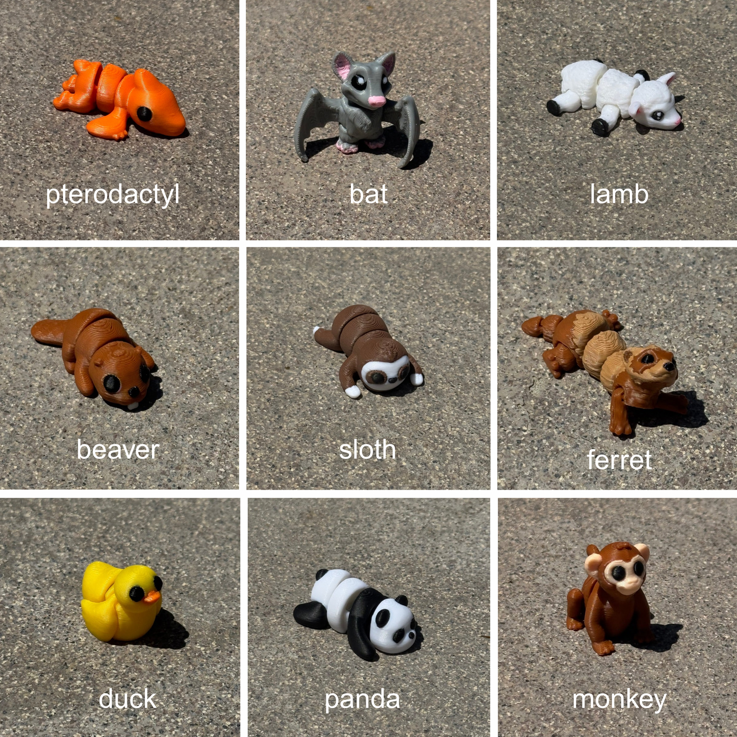 Vexlings minis 5 pack and Bulk Packs - Cute articulating collectible mini animals mini pack