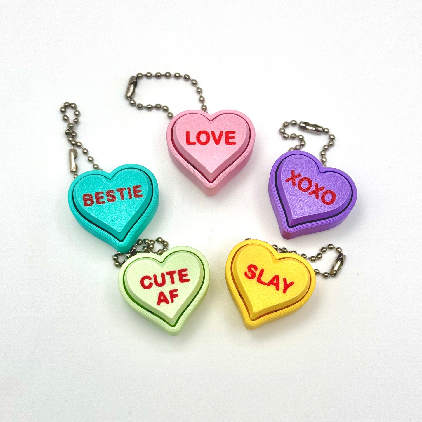 Heart Clickers Anti Valentine's Gift Keychain - Cute Design for everyday essentials, multi pack available