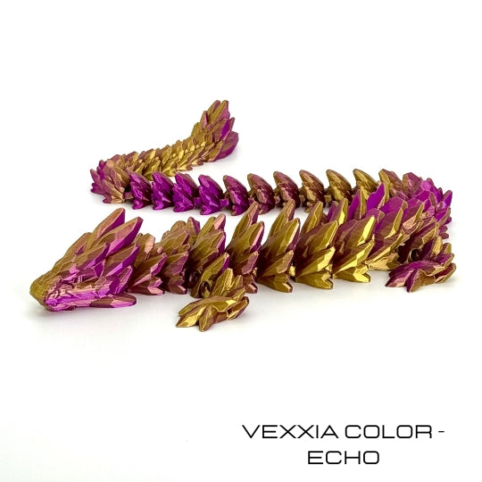 Vexxia Giant Articulated Gemstone Dragon Figurine 26in