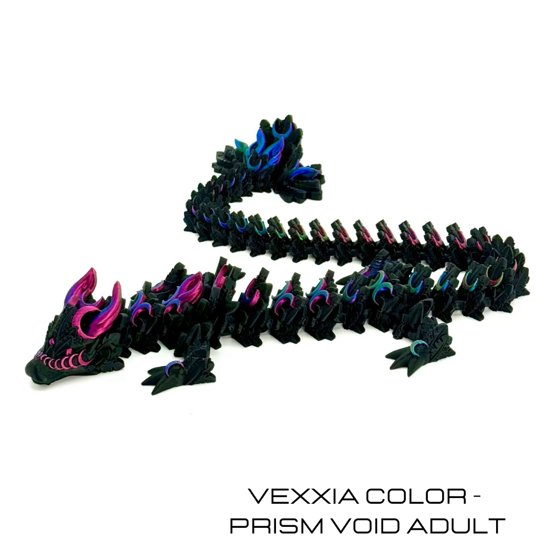 Vexxia Void Lunar Articulated Dragon - Premium Dual-Color Series