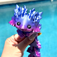 Vexxia Giant Articulated Winged Axolotl Dragon Figurine 18in thumb 4