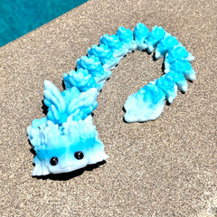 Vexxia Giant Articulated Winged Axolotl Dragon Figurine 18in thumb 3