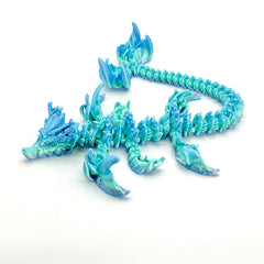 Vexxia Giant Articulated Coral Reef Dragon Figurine 19in thumb 2