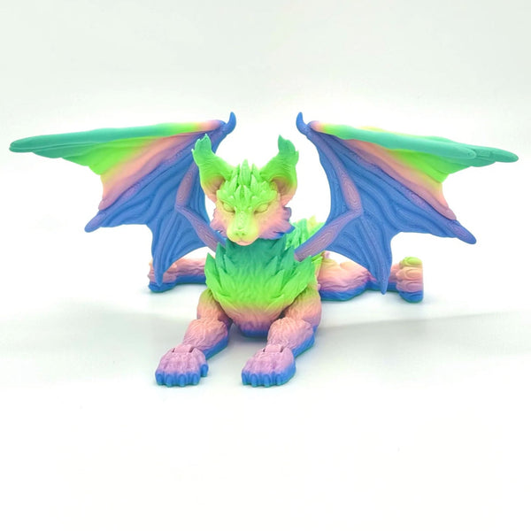 Vexxia Giant Winged Articulated Dragon Cat Figurine